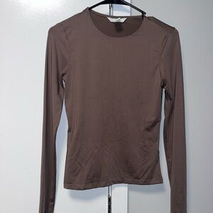 H&M Brown Long Sleeve Top